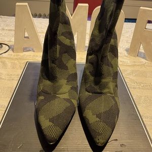 Camouflage booties by Mia. Size 10. Worn once to a show.